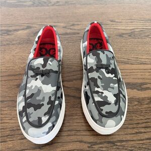 G/FORE Camouflage Loafers in Black, Gray, and White